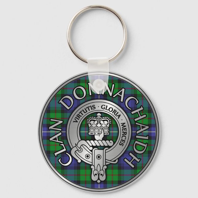 Chaveiro Clan Donnachaidh /Robertson Crest & Hunting Tartan (Frente)