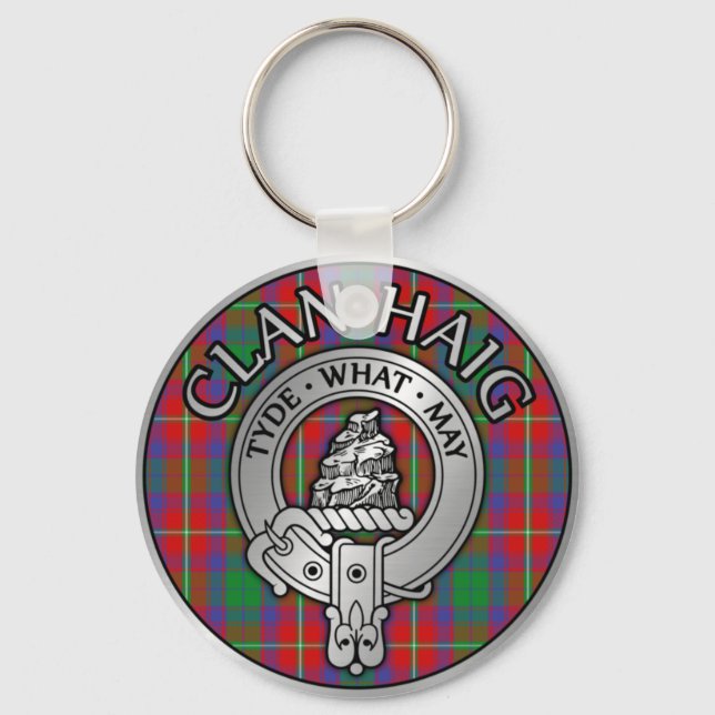Chaveiro Clan Haig Crest & Tartan (Frente)