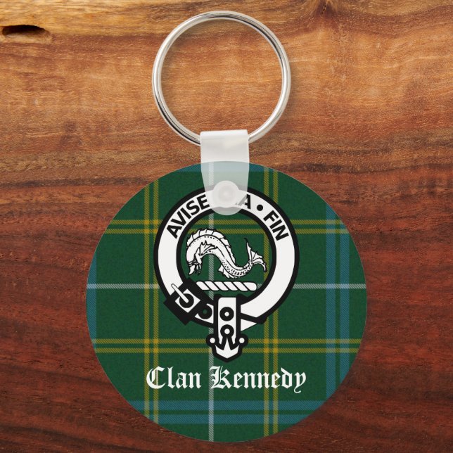 Chaveiro Clan Kennedy Crest Tartan (Frente)