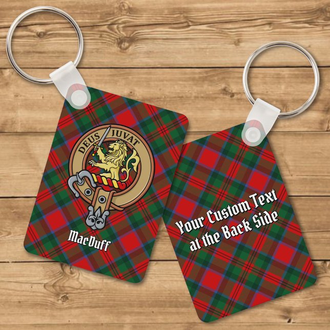 Chaveiro Clan MacDuff Crest sobre Tartan (Criador carregado)