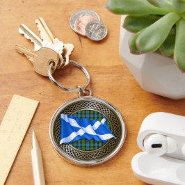 Chaveiro Clan MacKenzie Tartan Knot & Flag