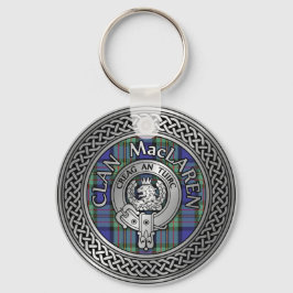 Chaveiro Clan MacLaren Crest & Tartan Knot
