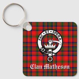 Chaveiro Clan Matheson Crest Crachá e Tartan