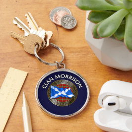 Chaveiro Clan Morrison Tartan Knot & Flag
