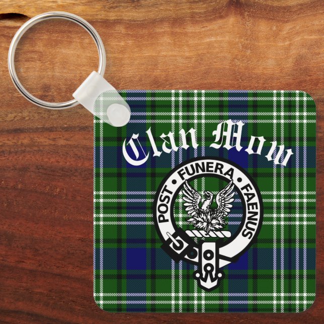 Chaveiro Clan Mow Crest & Tartan Escocês (Frente)