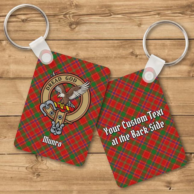 Chaveiro Clan Munro Crest over Tartan (Criador carregado)