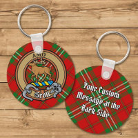 Clan Scott Crest sobre Red Tartan