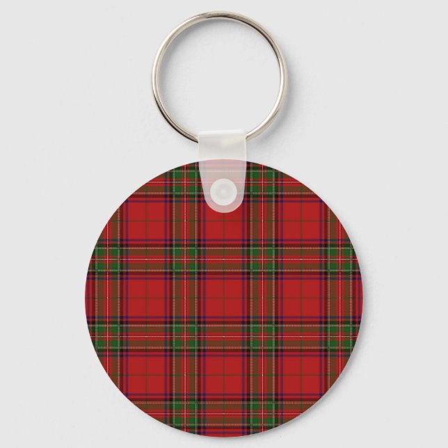 Chaveiro Clan Stewart Scottish Tartan Xadrez Patterno (Frente)