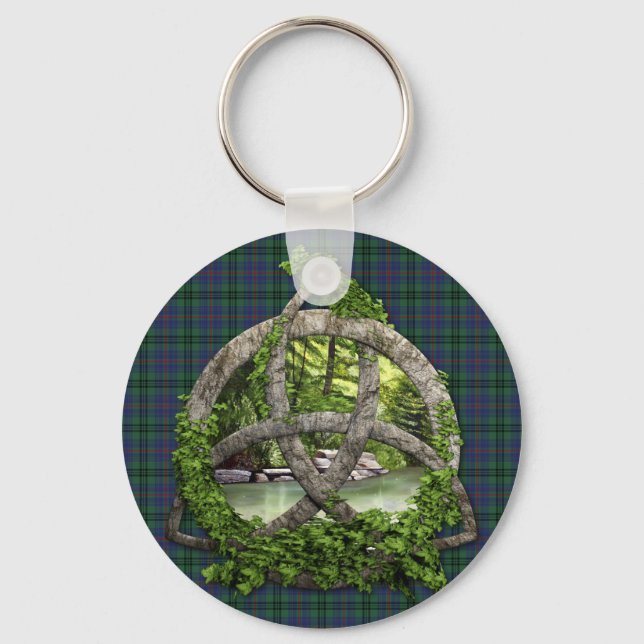 Chaveiro Clan Walker Tartan Celtic Trinity (Frente)