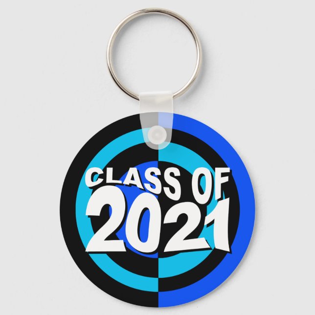 Chaveiro Class of 2021 Keychain Blue Black (Frente)