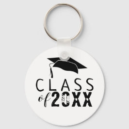 Chaveiro Class of Typography Black Graduation Cap