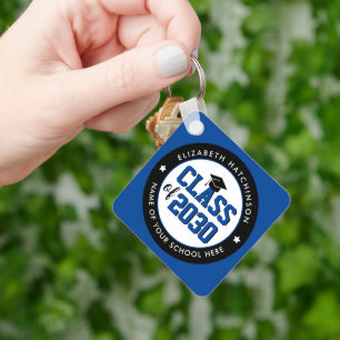 Chaveiro Classe Azul Elegante de Graduação do Formando 2023
