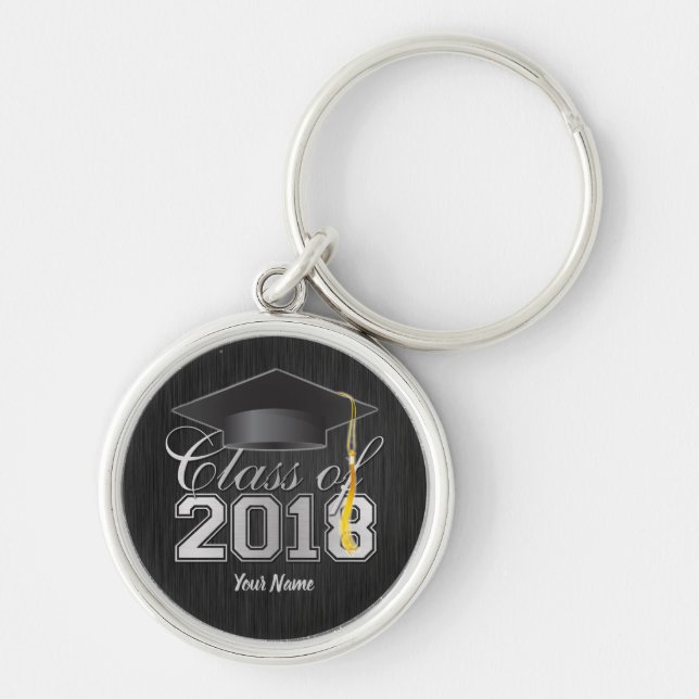 Chaveiro Classe da Chave-Corrente 2018 da graduação (preto (Frente)