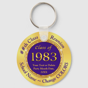 Chaveiro Classe de 1983, Souvenirs Cheap, Purple and Dourad