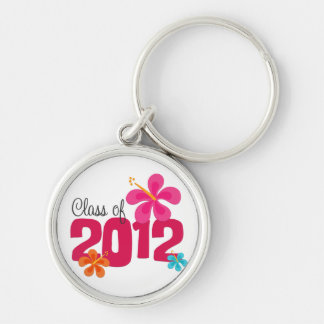 Chaveiro Classe de 2012 hibiscus cor-de-rosa florais
