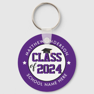 Chaveiro Classe de Graduação Real Roxo Elegante 2023