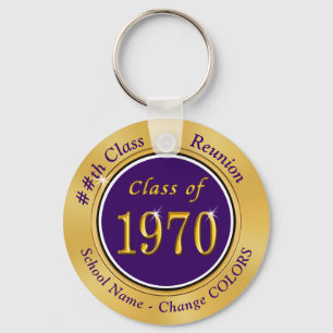 Chaveiro Classe Dourada Roxa de 1970, 50ª Classe de Presen
