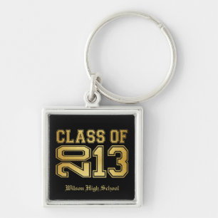 Chaveiro Classe Dourado preta & metálica elegante de 2013