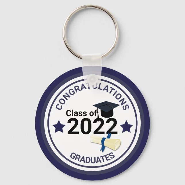 Chaveiro Classe elegante do ano de graduação de 2022 (Frente)