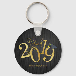Chaveiro Classe preta e Dourado Funky de 2019 graduações