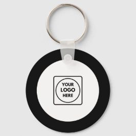 Chaveiro Classic Black White Logo Business Promo Keychains