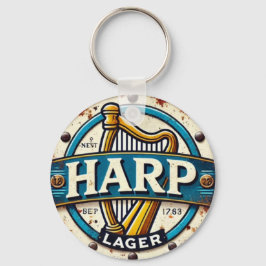 Chaveiro Classic Harp Lager Beer Logo Round