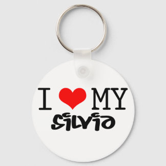 Chaveiro Classic "I Love My Silvia" design