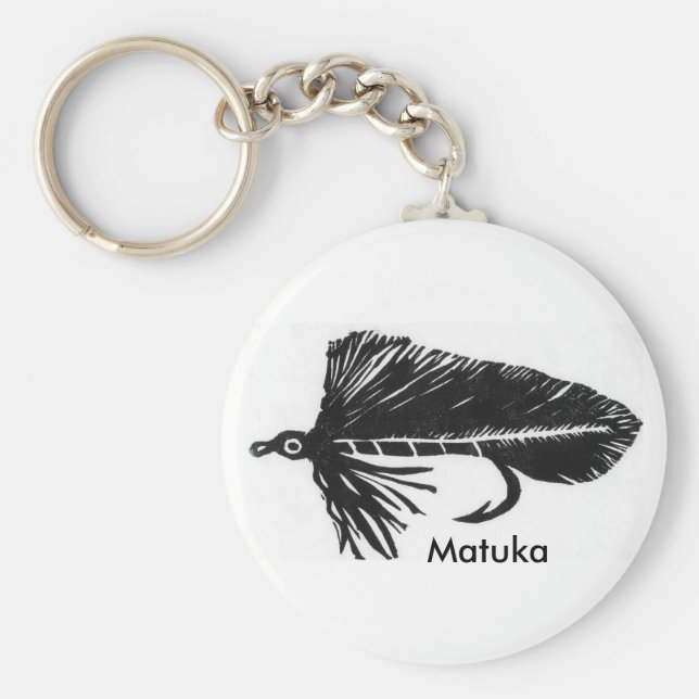 Chaveiro Clássico de Trouts "Black Matuka" (Frente)