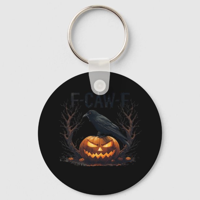 Chaveiro Clássico do Abóbora Assustadora de Halloween da Ca (Frente)
