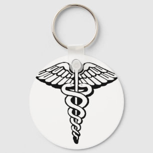 Chaveiro clássico do botão do Caduceus