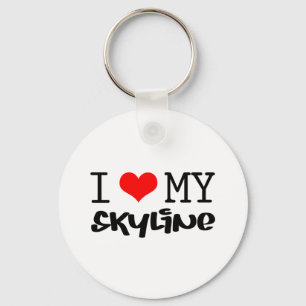 Chaveiro Clássico "eu amo design da minha skyline"