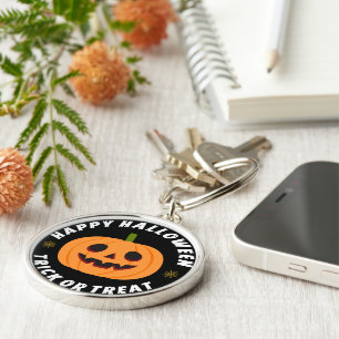 Chaveiro Classico Jack-o'-Lantern Assustador