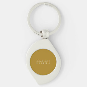 Chaveiro Clássico Minimalista Profissional Cor Dourada