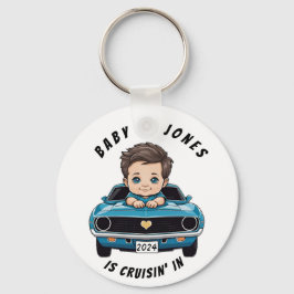 Chaveiro Clássico Race Car Baby Boy Cruisin' Em Chá