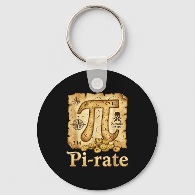 Chaveiro Classifique o dia do pirata 314 matemática torta d (Frente)