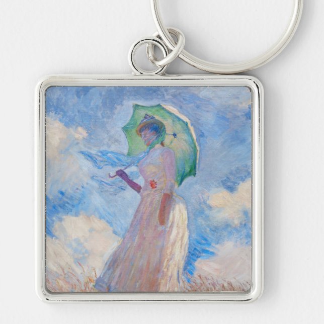 Chaveiro Claude Monet - Mulher com Guarda-Sol virada para a (Frente)