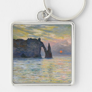 Chaveiro Claude Monet - O Penhasco, Etretat, Pôr do Sol