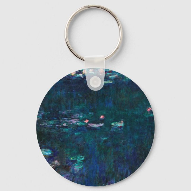 Chaveiro Claude Monet - Os Lírios Da Água - Reflexão Verde (Frente)
