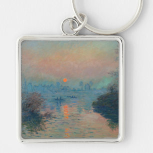 Chaveiro Claude Monet - Pôr do sol no Sena em Lavacourt