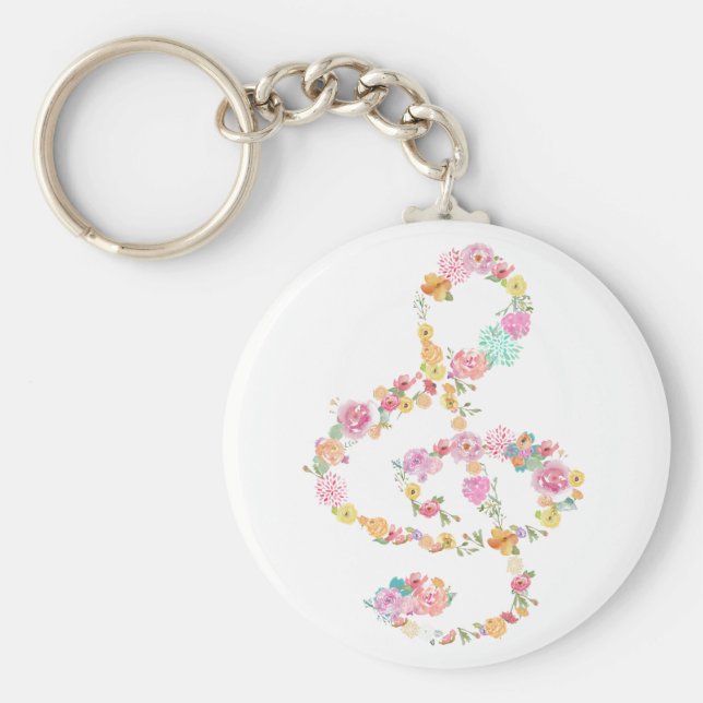 Chaveiro clave do trecho floral (Frente)