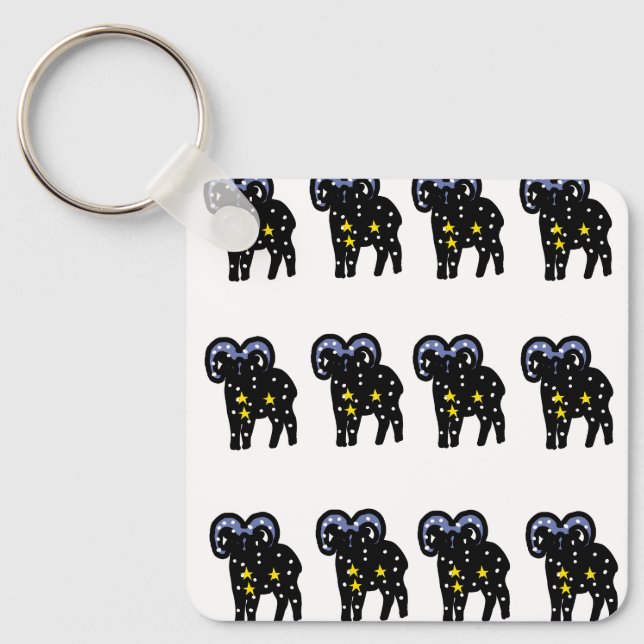 Chaveiro Clean Ram Zodiac Keychain – Bold Aries Symbol  (Frente)