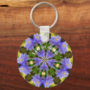 Chaveiro Clematis Kaleidoscope Flower Art Personalizado