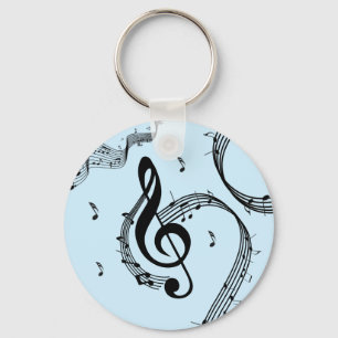 Chaveiro Climactic G Clef Music Blue