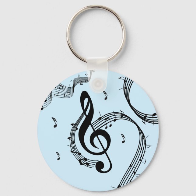 Chaveiro Climactic G Clef Music Blue (Frente)