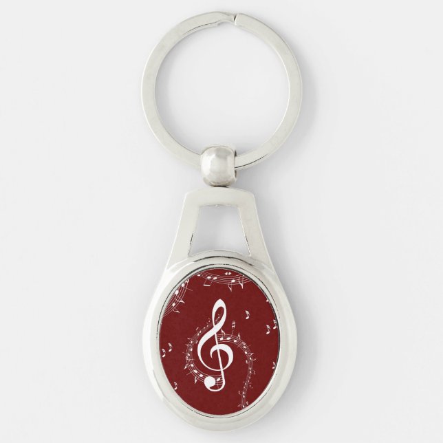 Chaveiro Climactic G Clef Music Red (Frente)