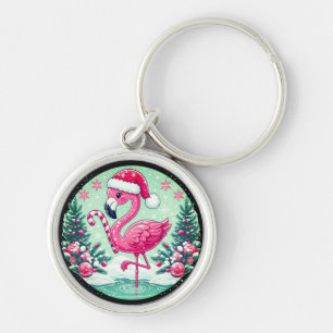Chaveiro Clipart-10424 do Christmas Flamingo Sublimation