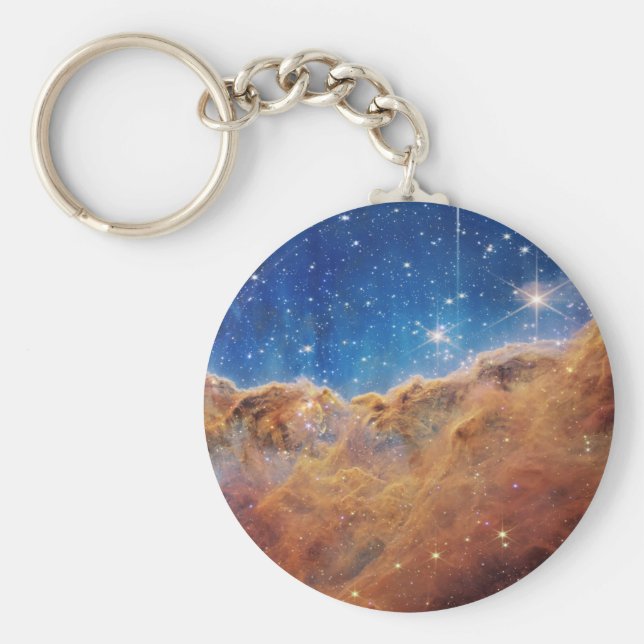 Chaveiro Clipes Cósmicos do Telescópio Espacial JWST James  (Frente)