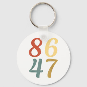 Chaveiro Clique em Estilo Vintage 80s 86 47 Anti Trump 8647