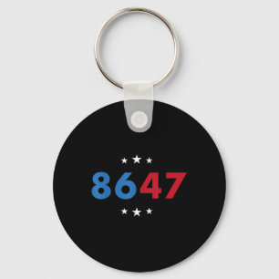 Chaveiro Clique em Estilo Vintage 80s 86 47 Anti Trump 8647