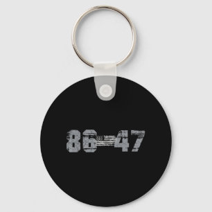 Chaveiro Clique em Estilo Vintage 80s 86 47 Anti Trump 8647